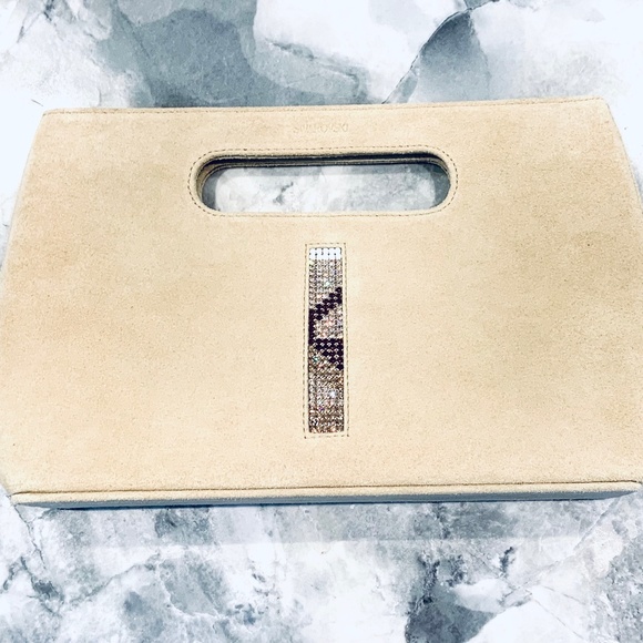 SWAROVSKI suede purse with crystal embellishments  (NWT) - Picture 1 of 6